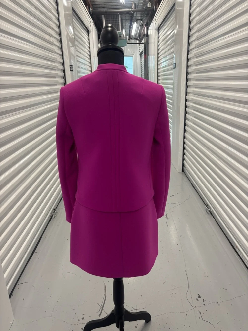 Diane Von Furstenberg Fuchsia Open-Front Blazer Skirt Set - Picture 15 of 16